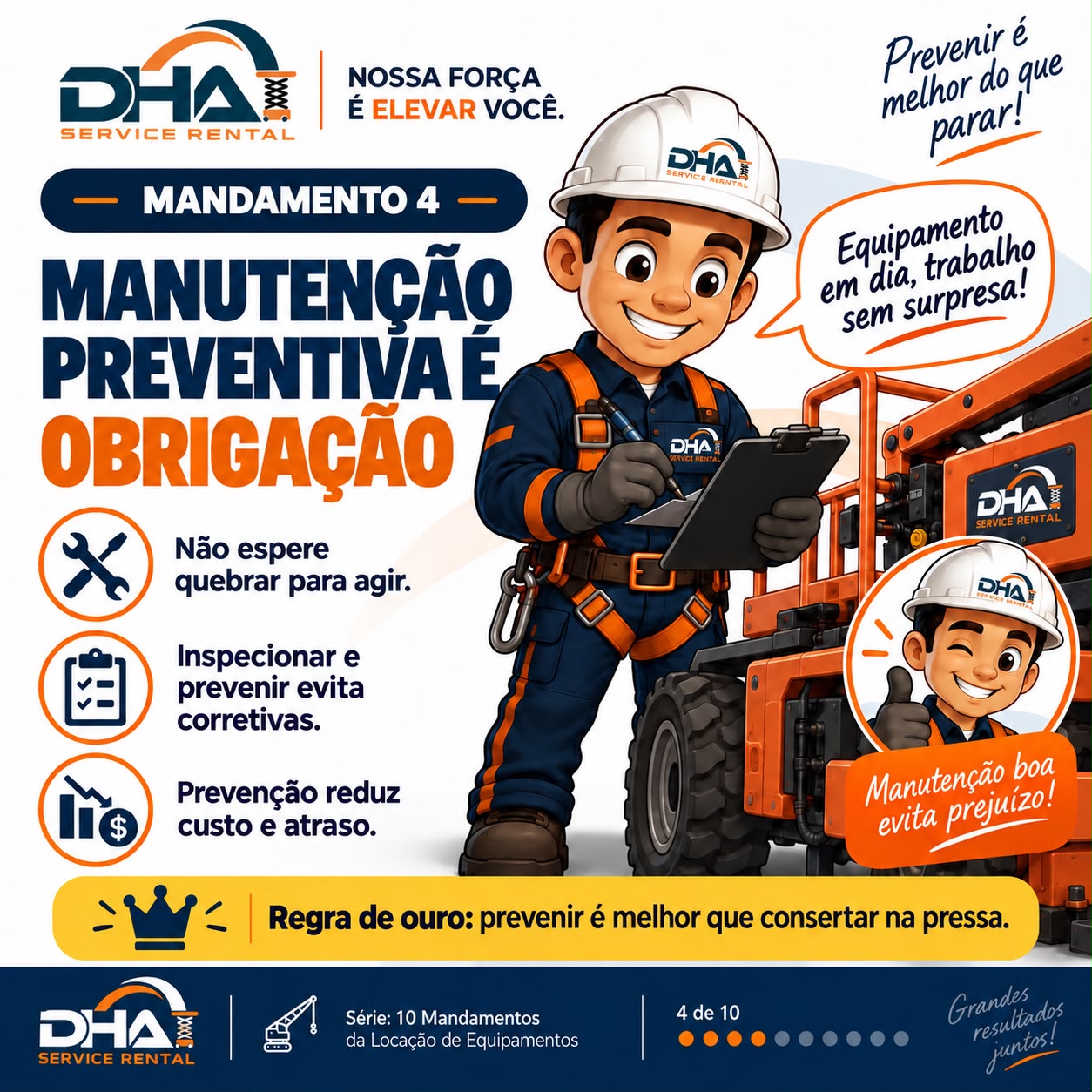 Compromisso DHA 4 de 10: manutenção preventiva
