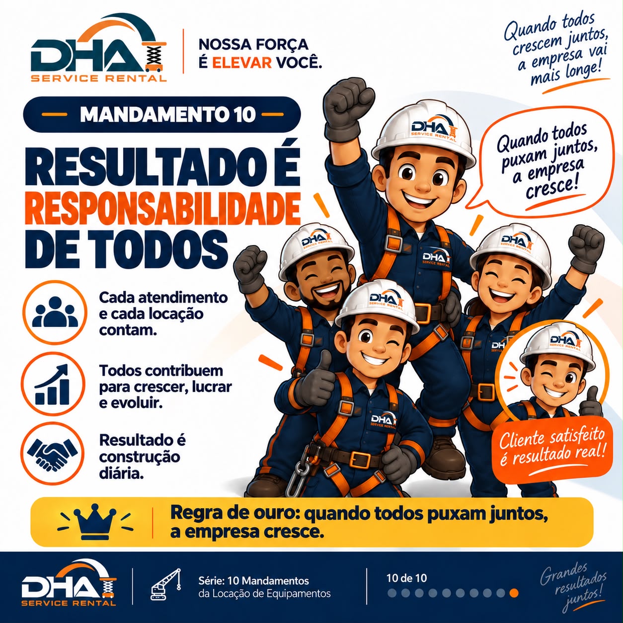 Compromisso DHA 10 de 10: resultado é responsabilidade de todos